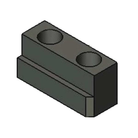 Abbott Workholding Jaw Nut, Steel, 0.81 in. H, 0.98 in. Hole KTTB208JN