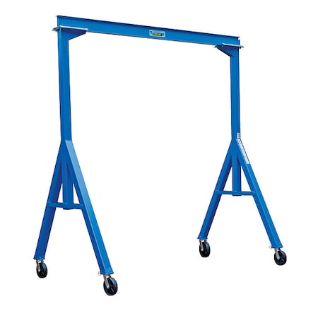 Zoro Select Fixed Gantry Crane, Steel, Blue, 2000 lb. FHS-2-10