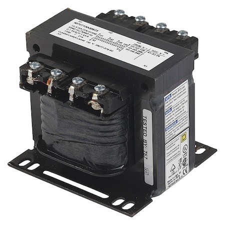 Square D Control Transformer, 100 VA, Not Rated, 24V, 120/240/208V 9070T100Q8523