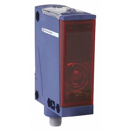 Telemecanique Sensors Multimode Photoelectric Sensor, M12, Right Angle, Rectangular, Selectable Light On/Dark On, NPN and PNP XUX0AKSAM12