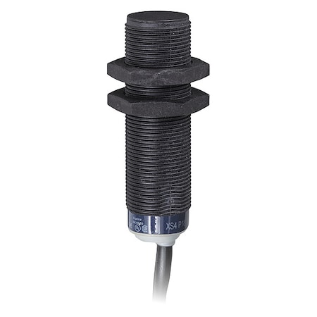 Telemecanique Sensors Cylindrical, Inductive Proximity Sensor, 24 mm Dia., PPS, 2 m, Bare Wire, 2 Wires, Shielded XS4P18MA230