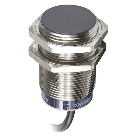 Telemecanique Sensors Cylindrical, Inductive Proximity Sensor, 36 mm Dia., Brass, 5 m, Bare Wire, 2 Wires, Shielded XS630B1MAL5