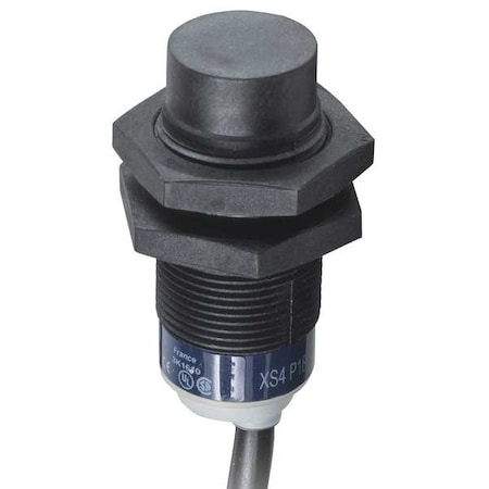 Telemecanique Sensors Cylindrical, Inductive Proximity Sensor, 18 mm Dia., PBT, 2 m, Bare Wire, 2 Wires, Unshielded XS4P18AB120