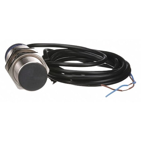 Telemecanique Sensors Cylindrical, Inductive Proximity Sensor, 30 mm Dia., Brass, 2 m, Bare Wire, 2 Wires, Unshielded XSAV11801