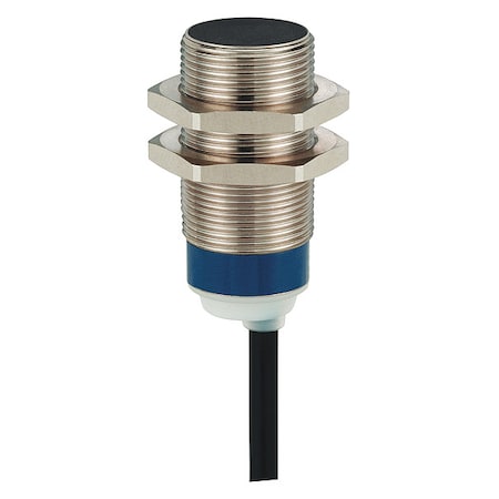 Telemecanique Sensors Cylindrical, Inductive Proximity Sensor, 24 mm Dia., Brass, 10 m, Bare Wire, 2 Wires, Shielded XS618B1MAL10