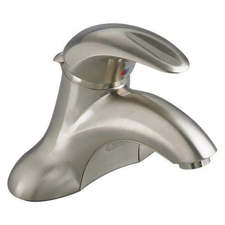 American Standard Manual Low Arc Bathroom Faucet, 4" Mount, Brushed Nickel 3 Hole 7385000.295