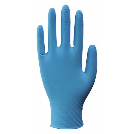 Condor Disposable Gloves, 3.2 mil Palm, Nitrile, Powder-Free, S, 100 PK, Blue 48UM34