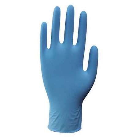 Condor Disposable Gloves, 3 mil Palm, Nitrile, Powder-Free, S, 100 PK, Blue 48UM44