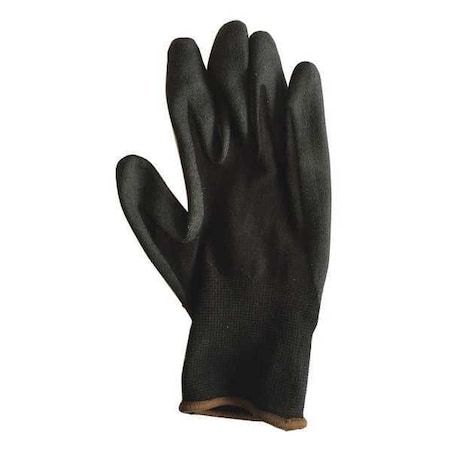 Condor PVC Coated Gloves, Palm Coverage, Black, L, PR 48UP93