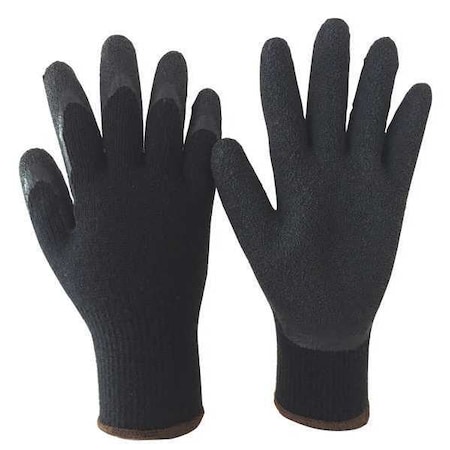 Condor Coated Gloves, Latex, Smooth, Palm, 2 Abrasion Level, Black, L (9) 1 PR 48UP48