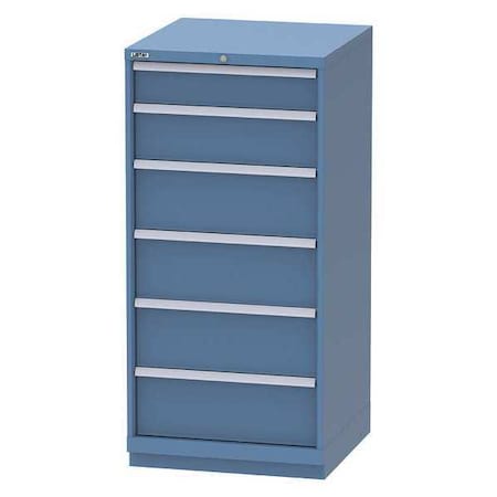 Lista Mod Drawer Cab, 60"H, 6 Drawer, Bright Blue SC13-0608A-FTKABB
