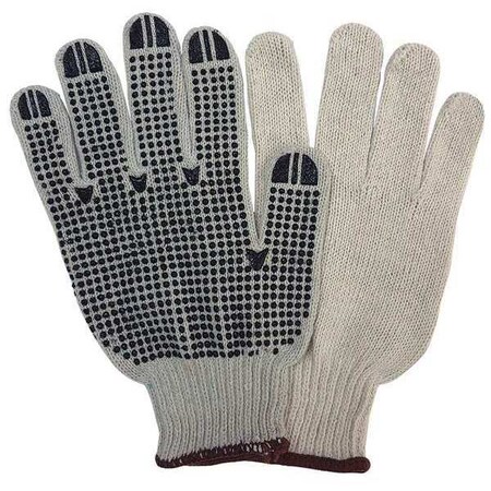Condor Knit Gloves, Natural, Gauge 7, L, PR 48UR71