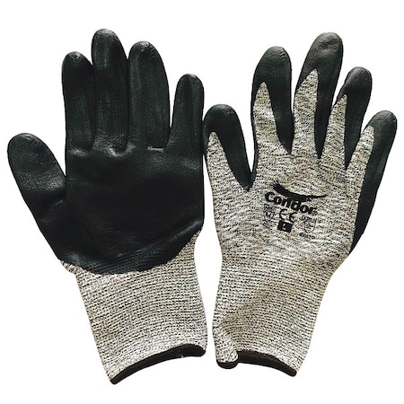 Condor Cut Resistant Coated Gloves, Cut Level A4 , Dipped , Nitrile , Foam , XL 1 PR 48UR10