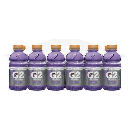 Gatorade G2, Low Calorie Sports Drink, 12 oz ready to drink, Grape, PK24 10052000122036