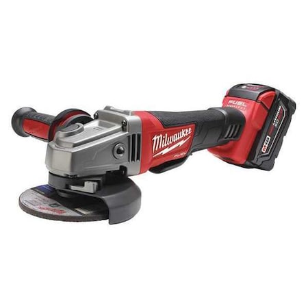 Milwaukee Tool (2) 9.0Ah Batteries + Hard Case Bundle Angle Grinder Kit, 18.0 V, 5 in Wheel Dia. 2780-22HD