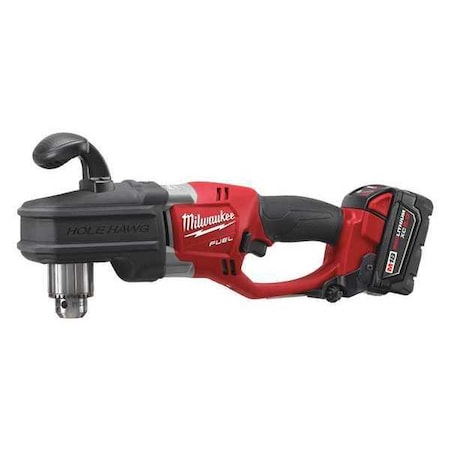 Milwaukee Tool M18 FUEL(TM) Hole Hawg(R) Cordless Right Angle Drill Kit, 1/2 in, 18.0, Cordless Drill 2707-22HD