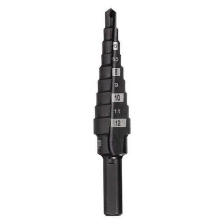Milwaukee Tool 4MM-12MM Step Bit, 9 Hole 48-89-9301
