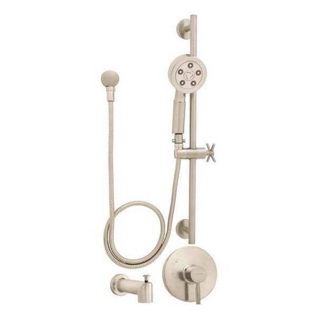 Speakman Wall Shower and Tub Combination, Manual, 3, Wall, Brushed Nickel SM-1050-P-BN
