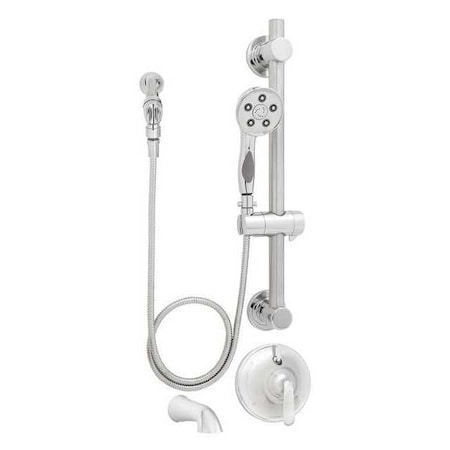 Speakman Wall Shower and Tub Combination, Manual, 3, Wall, Polished Chrome SM-7490-ADA-P
