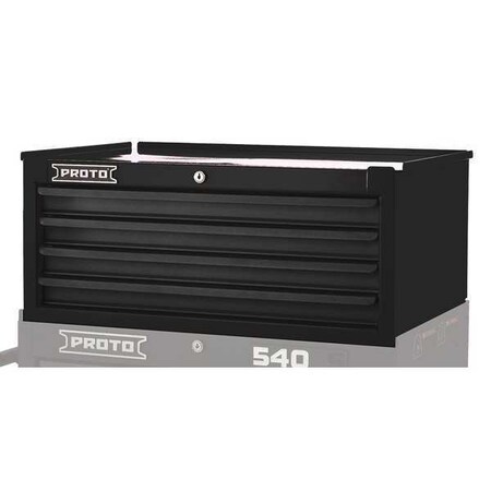 Proto 540SS Itermediate Chest, 4 Drawer, Black, Steel, 27 in W x 18 in D x 10 in H J542710-4DB-IC