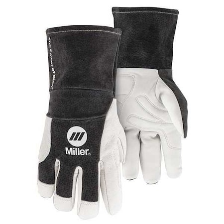 Miller Electric Classic Welding Gloves, Gauntlet Cuff, Keystone Thumb, Premium Pigskin, XL, 1 PR 271887