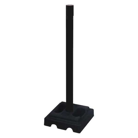 Retracta-Belt Belt Barrier Receiver Post, Black Color 332PSB-RCV
