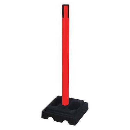 Retracta-Belt Belt Barrier Receiver Post, Red Color 332PRD-RCV