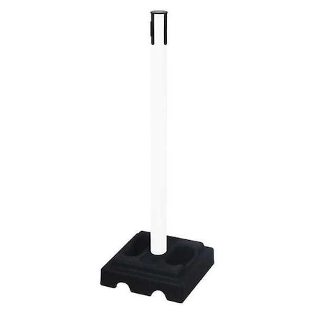 Retracta-Belt Belt Barrier Receiver Post, White Color 332PWH-RCV
