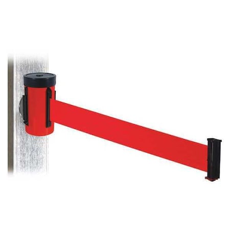Retracta-Belt Belt Barrier, Red, Magnet, Red Belt, 10ft. L WH700RD-RD-MM