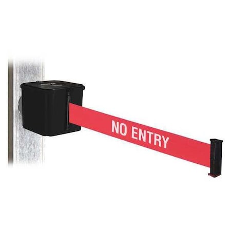 Retracta-Belt Belt Barrier, 4 in. H, Red/White Text Belt WH412SB30-NE-MM