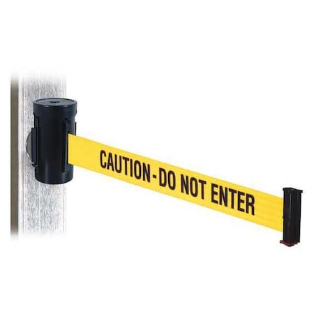 Retracta-Belt Belt Barrier, Black, Magnet, 10ft.L WH700SB-CAU-MM