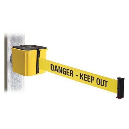 Retracta-Belt Belt Barrier, Ylw, Magnet, 15ft. Belt L WH412YW15-DKO-MM