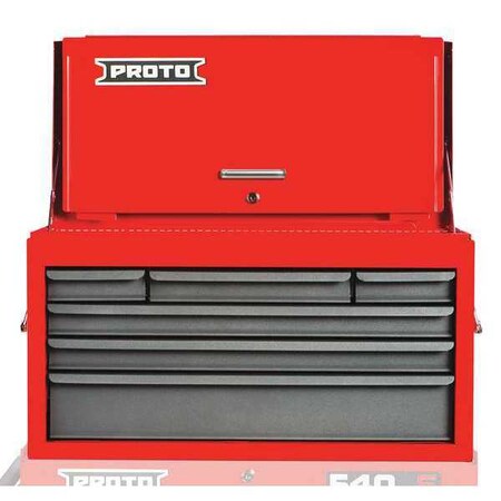 Proto 540S Top Chest, 6 Drawer, Red, Steel, 27 in W x 12 in D x 15 in H J542715-6SG-D