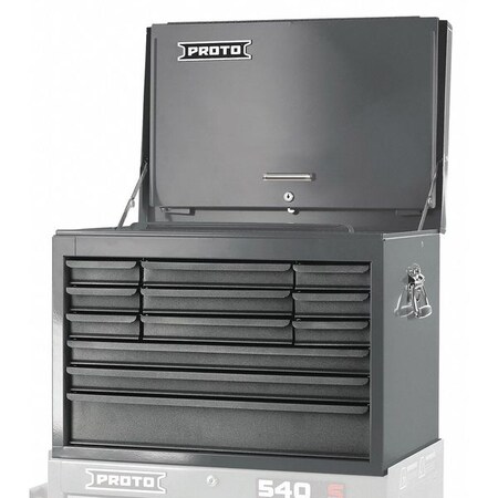 Proto 35CT Top chest, 12 Drawer, Gray, Steel, 27" W x 18" D x 19" H J542719-12DG-D