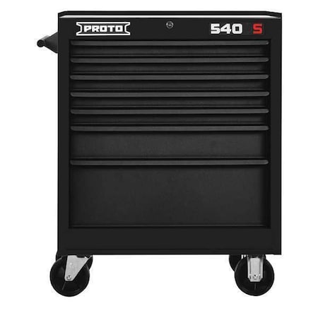 Proto 540S Rolling Tool Cabinet, 7 Drawer, Dual Black, Steel, 27 in W x 18 in D x 35 in H J542735-7DB
