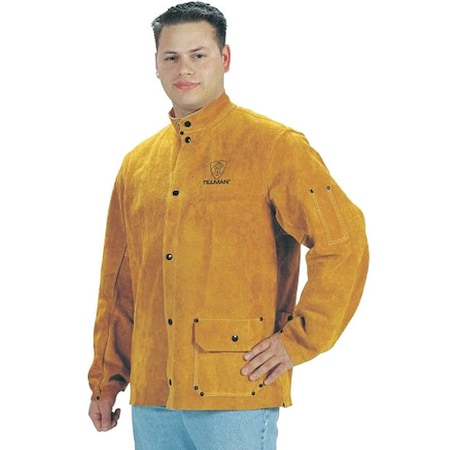 Tillman Jacket, Cowhide, 94 oz, 36 in Length, Snaps Closure, Yellow, 2XL 32852X