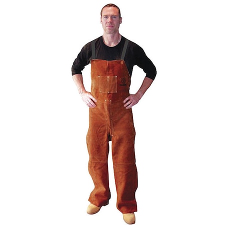 Tillman 54In Choc Sb Apron, Leather; Cowhide - Side Split, 54" Length, Dark Brown, 24" x 54" 5300A