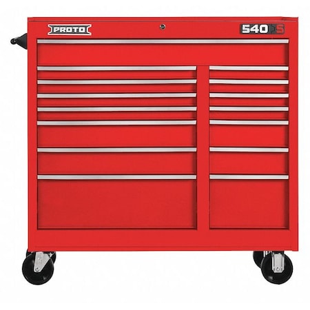 Proto 41 W Rolling Cabinet 15 Drawers Gloss Red 18 D X 42 H