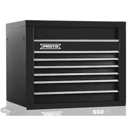 Proto 550S Series Top Chest, 6 Drawer, Dual Black, Steel, 34 in W x 25-1/4 in D x 27 in H J553427-6DB