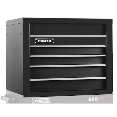 Proto 550S Series Top Chest, 4 Drawer, Dual Black, Steel, 34 in W x 25-1/4 in D x 27 in H J553427-4DB