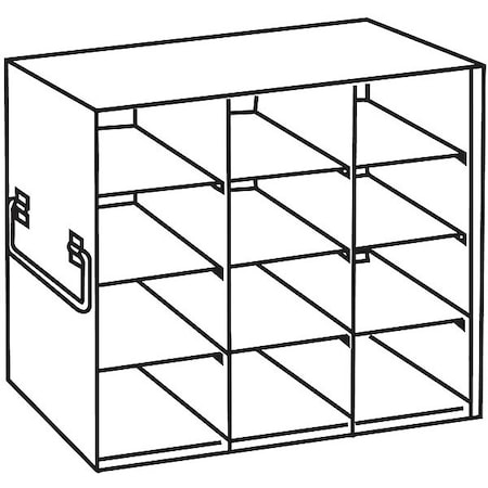 Cole Parmer Freezer Rack, for 100 Place 2in Box, SS RFH34A