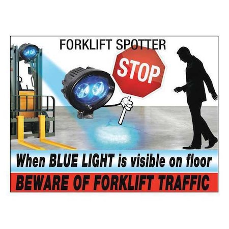 Ideal Warehouse Innovations Warning Safety Sign, Aluminum 70-1095-1