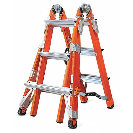 Little Giant Ladders Multipurpose Ladder, 11 ft., Fiberglass, 375 lb. Load Capacity 16213-186