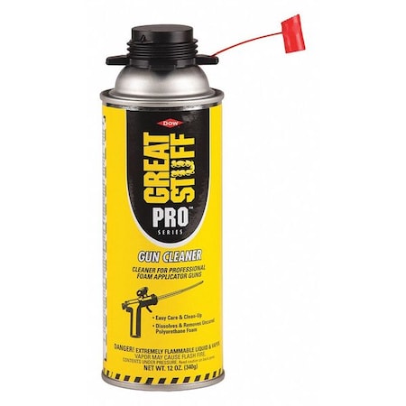 GREAT STUFF PRO Spray Applicator Cleaner, Clear, 12 oz, Aerosol Can 12084890