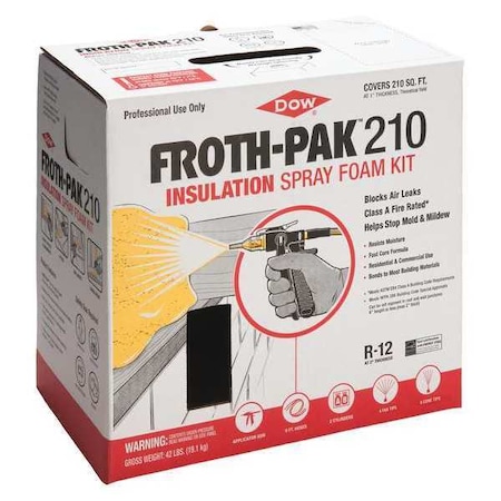 FROTH-PAK Spray Foam Sealant Kit, 42 lb, Cream 12031897