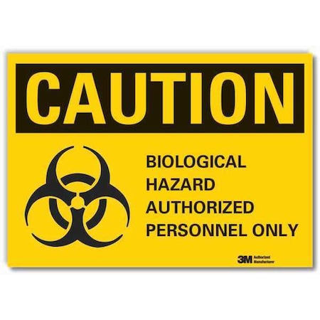 Lyle Biohazard Sign, 10 in Height, 14 in Width, Reflective Sheeting, Horizontal Rectangle, English LCU3-0127-RD_14x10