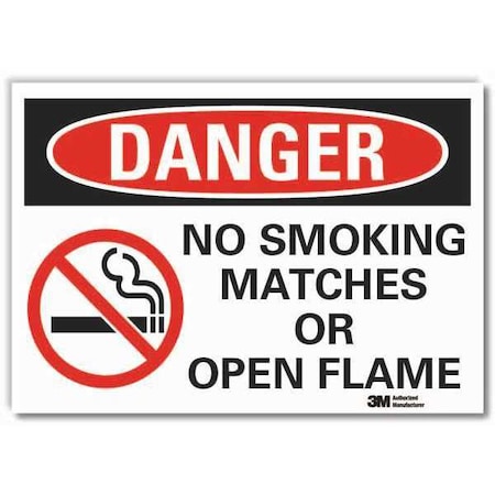Lyle No Smoking Sign, 7" H, 10" W, Reflective Sheeting, Vertical Rectangle, English, LCU4-0526-RD_10x7 LCU4-0526-RD_10x7