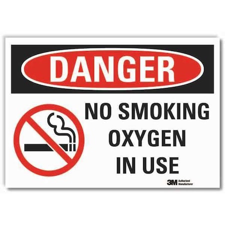 Lyle No Smoking Sign, 7" H, 10" W, Reflective Sheeting, Vertical Rectangle, English, LCU4-0482-RD_10x7 LCU4-0482-RD_10x7