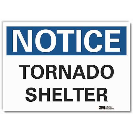 Lyle Notice, Tornado Shelter, 14 in W x 10 in H, , Non-PVC Polymer, LCU5-0094-ED_14x10 LCU5-0094-ED_14x10