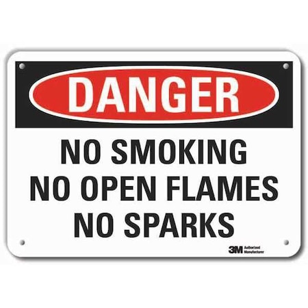 Lyle No Smoking Sign, 10" H, 14 in W, Horizontal Rectangle, English, LCU4-0541-RA_14x10 LCU4-0541-RA_14x10